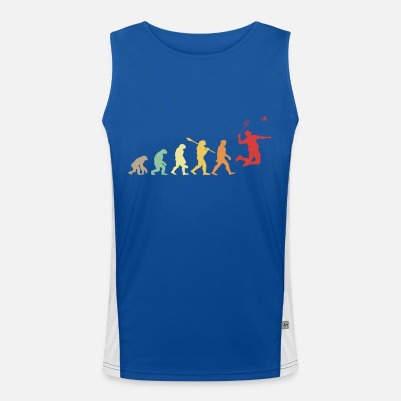 Evolution Badminton Geschenk für Badmintonspieler Funktionelles Kontrast-Tank Top für Männer 