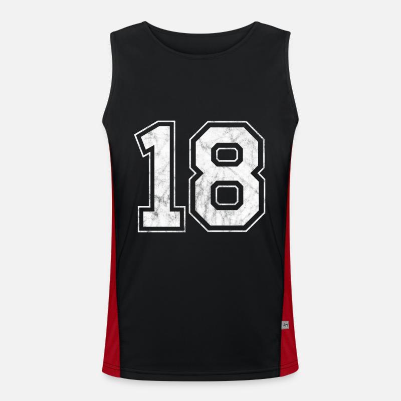 Number 18 Men's Functional Contrast Tank Top 