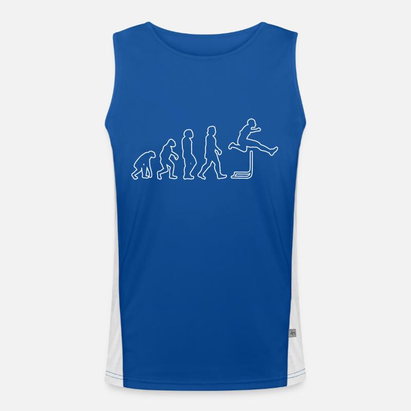 Hürdenlauf Evolution Hürdenläufer Leichtathletik Funktionelles Kontrast-Tank Top für Männer 