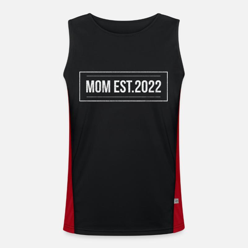 Mama Est 2022 Funktionelles Kontrast-Tank Top für Männer 