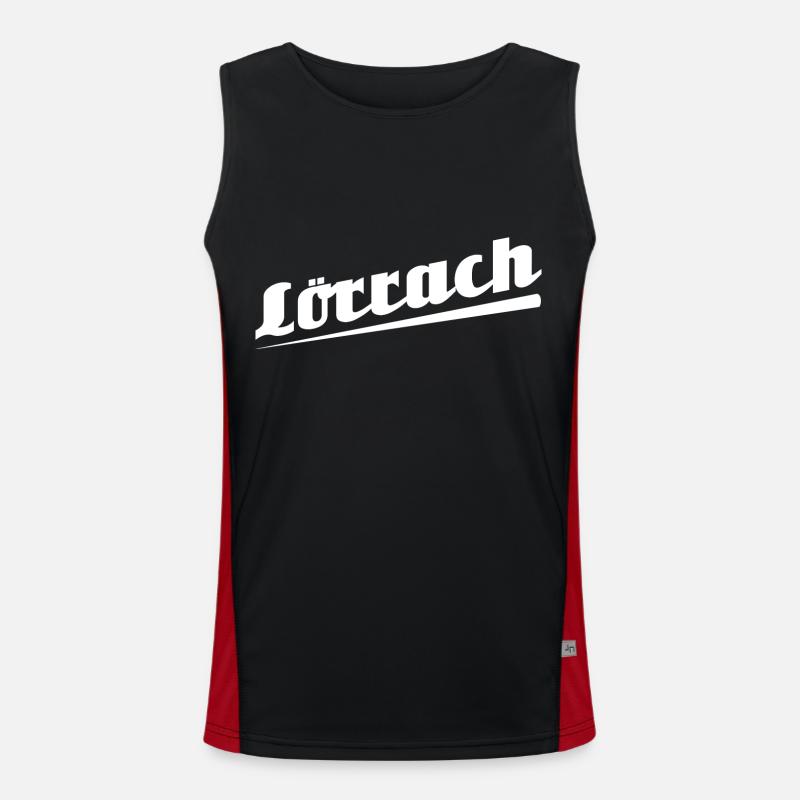 Lörrach - Textdesign mit Stadtnamen Funktionelles Kontrast-Tank Top für Männer 