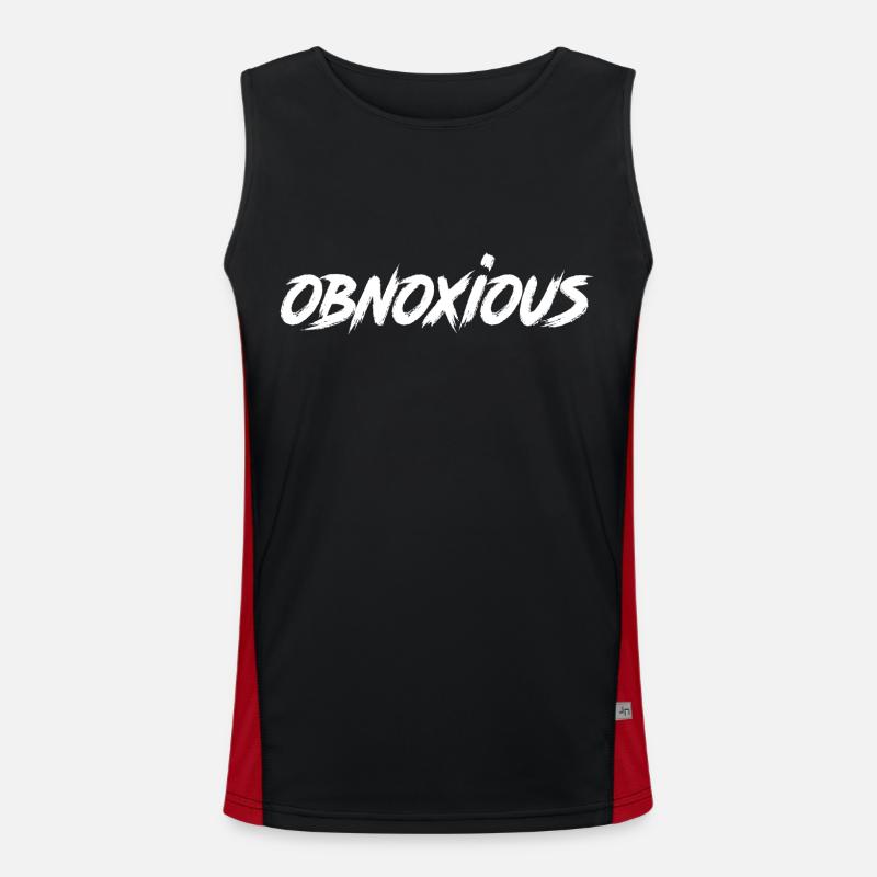 Obnoxious - Men's Functional Contrast Tank Top - black/red