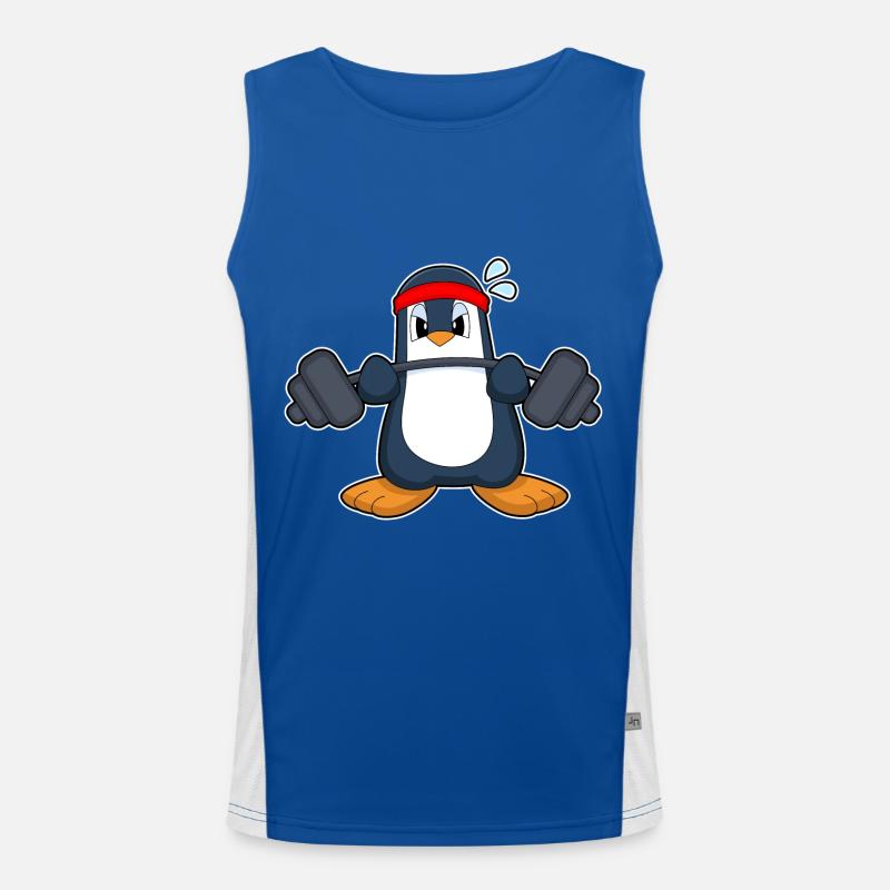 Pinguin Krafttraining Hantel Funktionelles Kontrast-Tank Top für Männer 
