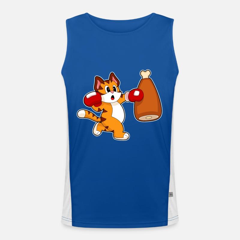 Tiger Boxer Boxsack Boxen Funktionelles Kontrast-Tank Top für Männer 