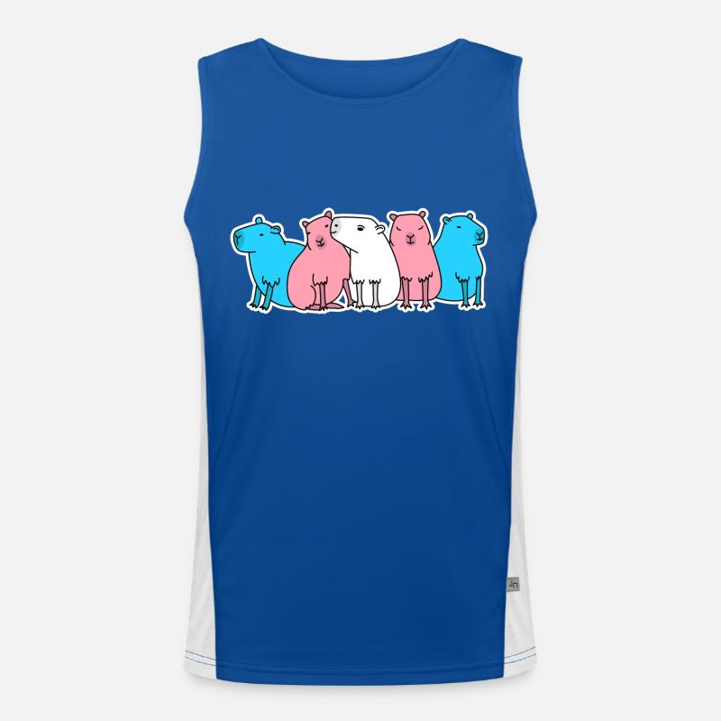Conception de Capybara Trans Flag pour les personnes trans Débardeur respirant contrasté Homme 