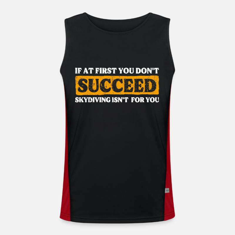 Skydiving Fail? Not Your Thing! Epic Design Men's Functional Contrast Tank Top 