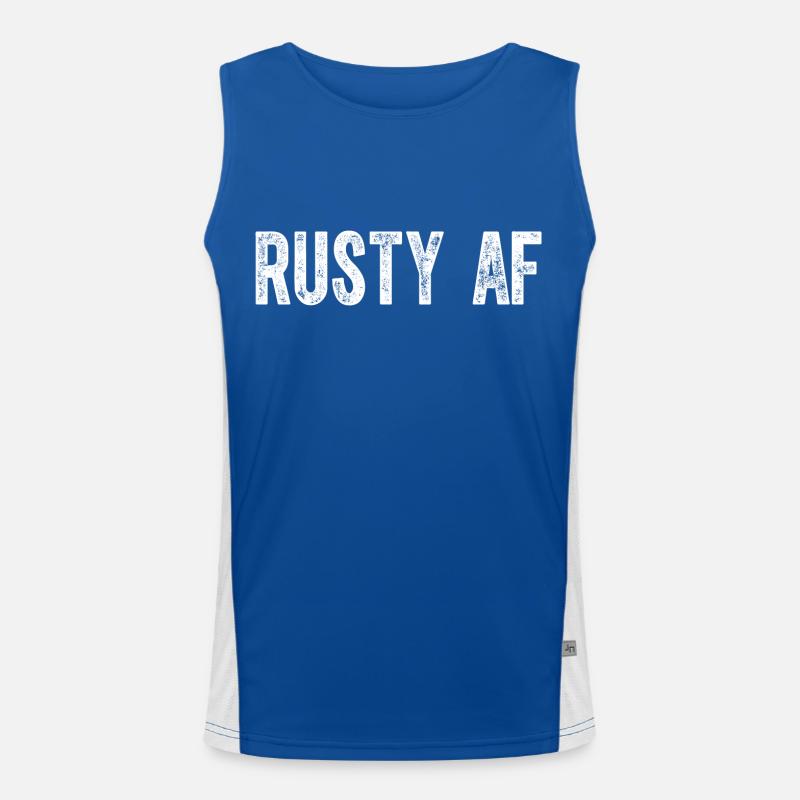 Rostige alte ungelernte Männer oder Frauen Rusty AF Funktionelles Kontrast-Tank Top für Männer 