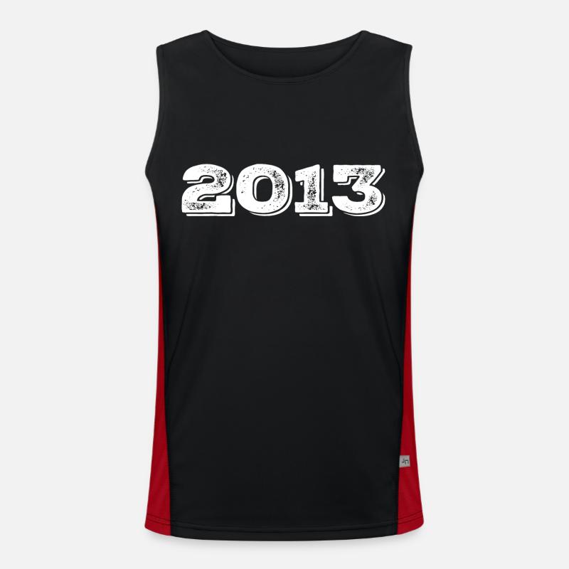 Birthday Gift 2013 - 2013 - Men's Functional Contrast Tank Top  - black/red