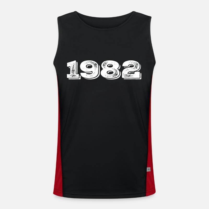 Birthday present 1982 - 1982 - Men's Functional Contrast Tank Top  - black/red