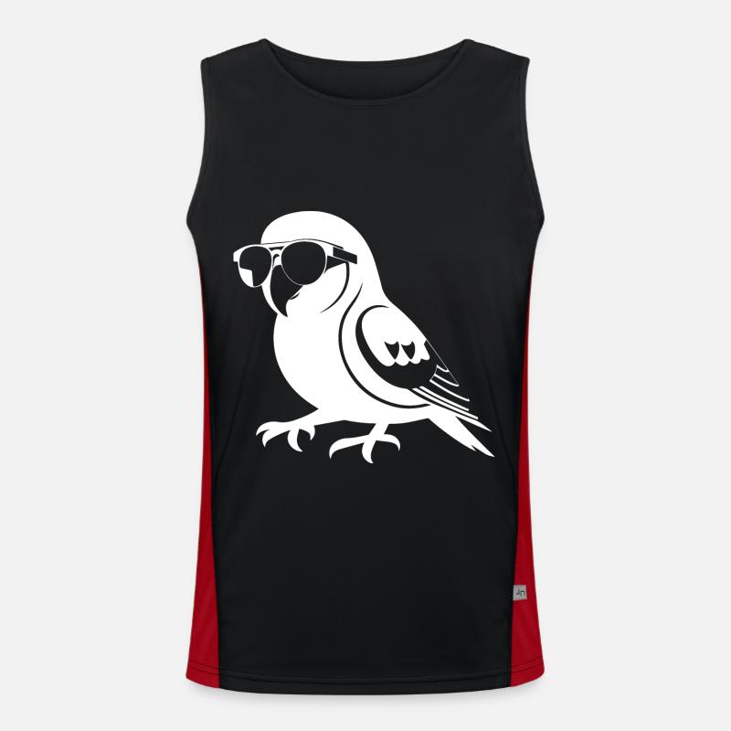 Lustiger Vogel mit Sonnenbrille Cool Bourke's Parak Funktionelles Kontrast-Tank Top für Männer 