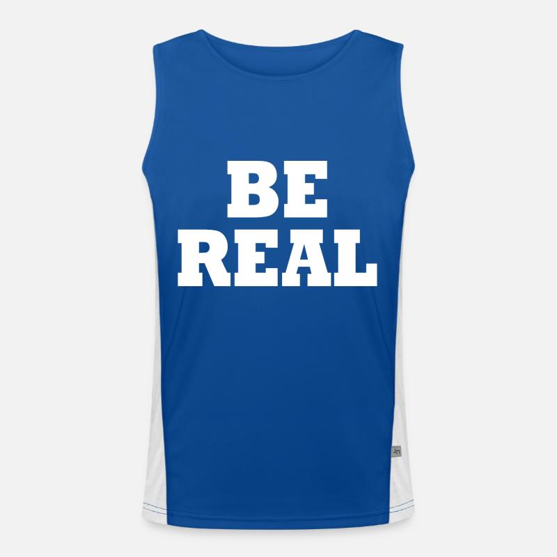 Be real Funktionelles Kontrast-Tank Top für Männer 