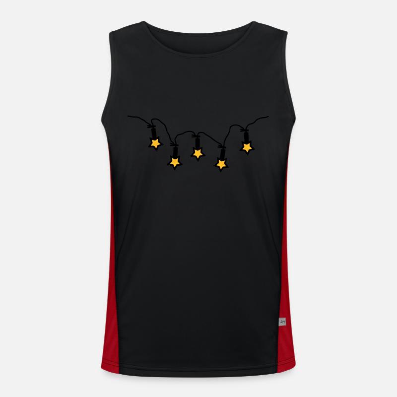Light chain - Stars - V2 - Men's Functional Contrast Tank Top  - black/red