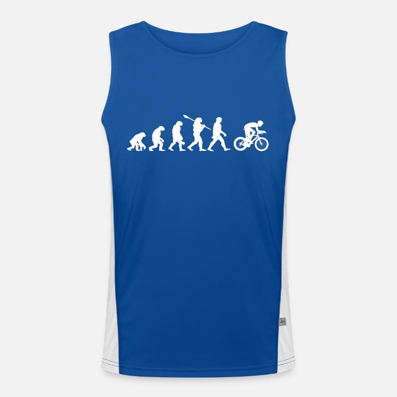 Evolution Cycliste Geschenkidee Funktionelles Kontrast-Tank Top für Männer 