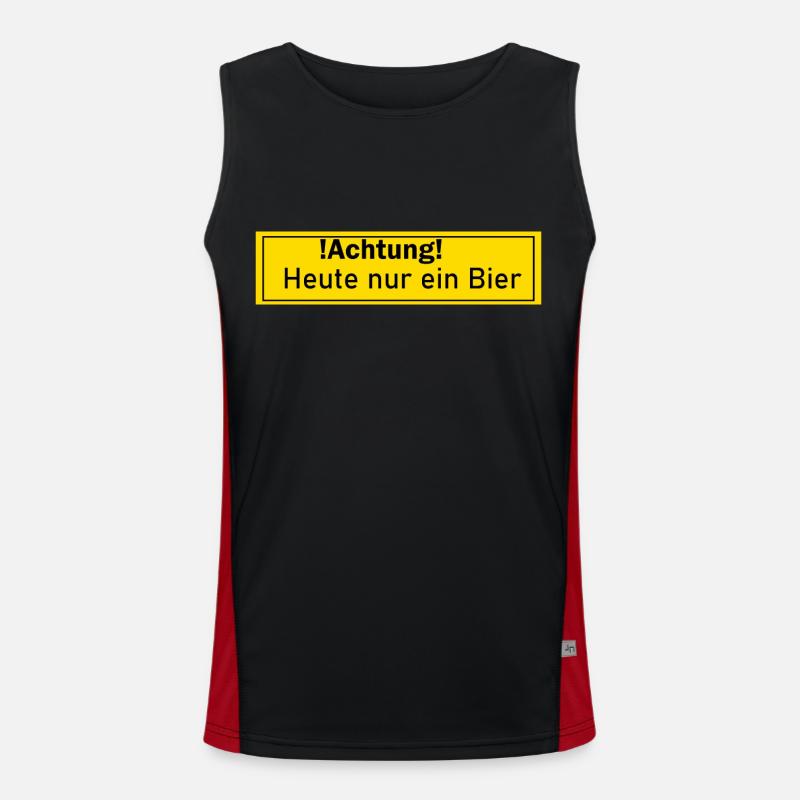 Bier Biertrinker Alkohol Geschenk Geschenkidee Funktionelles Kontrast-Tank Top für Männer 