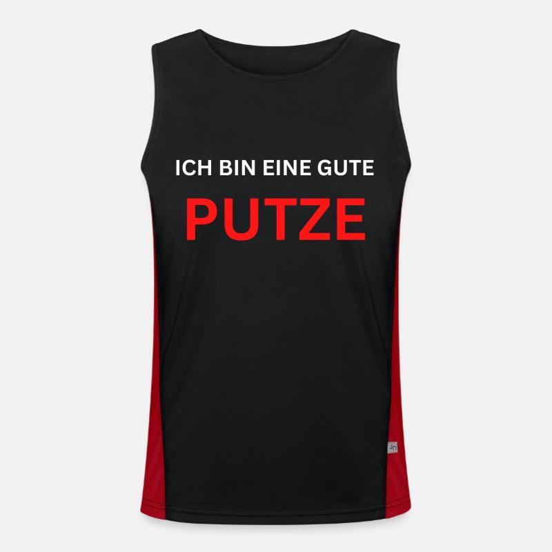 Ich bin eine gute Putze Funktionelles Kontrast-Tank Top für Männer 