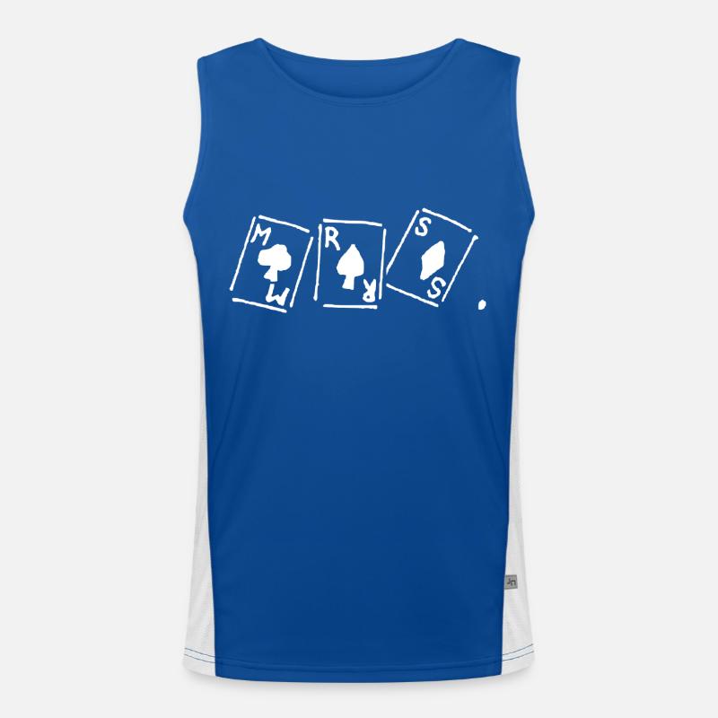 Wedding, Bride, Engagement, Bachelor Party Men's Functional Contrast Tank Top 