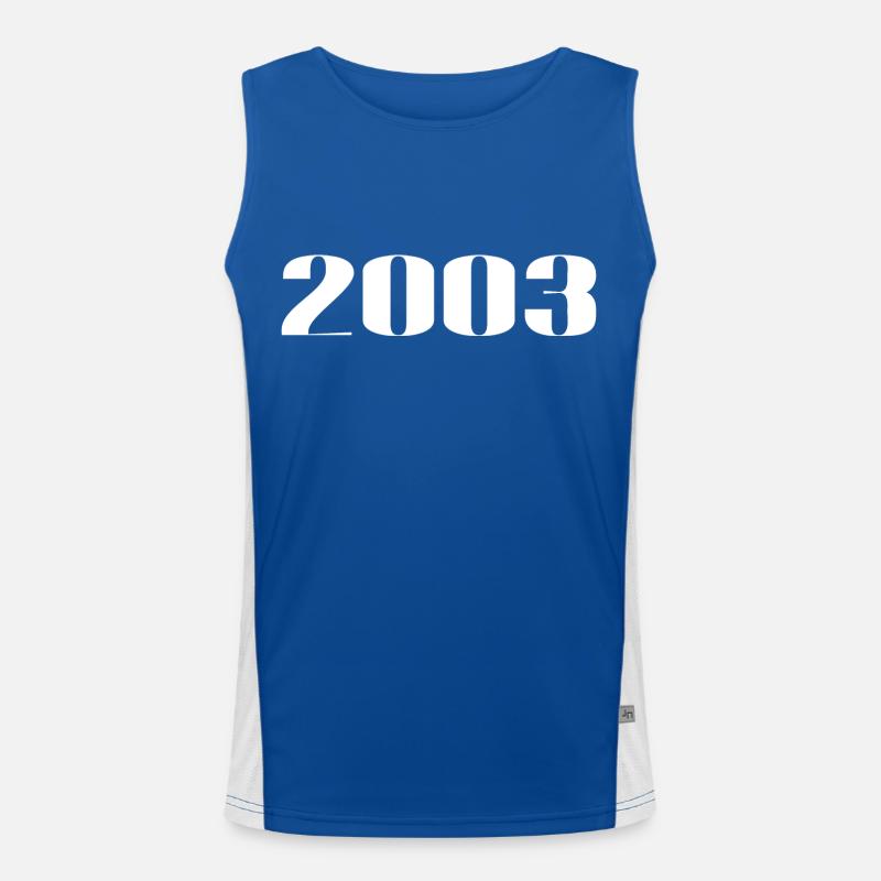 2003 - Cadeau né en 2003 Débardeur respirant contrasté Homme 