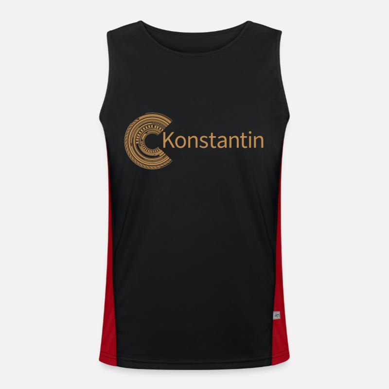 Für Konstantin Funktionelles Kontrast-Tank Top für Männer 