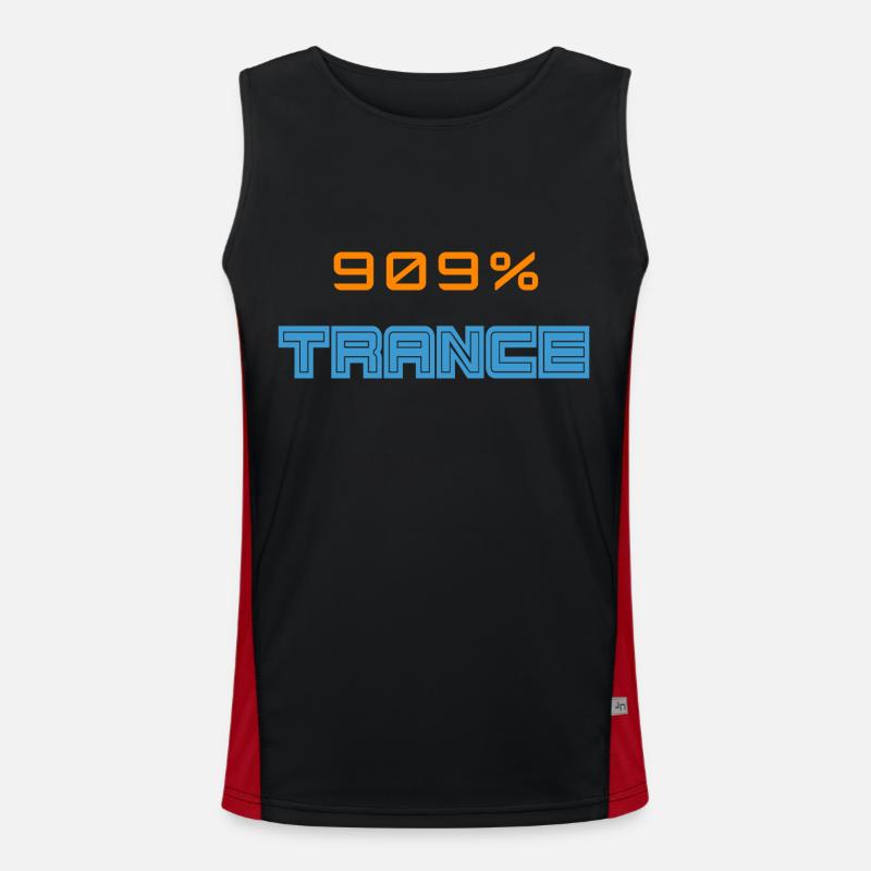 909 Trance Funktionelles Kontrast-Tank Top für Männer 