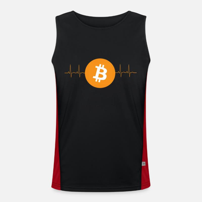 Bitcoin Heartbeat Débardeur respirant contrasté Homme 