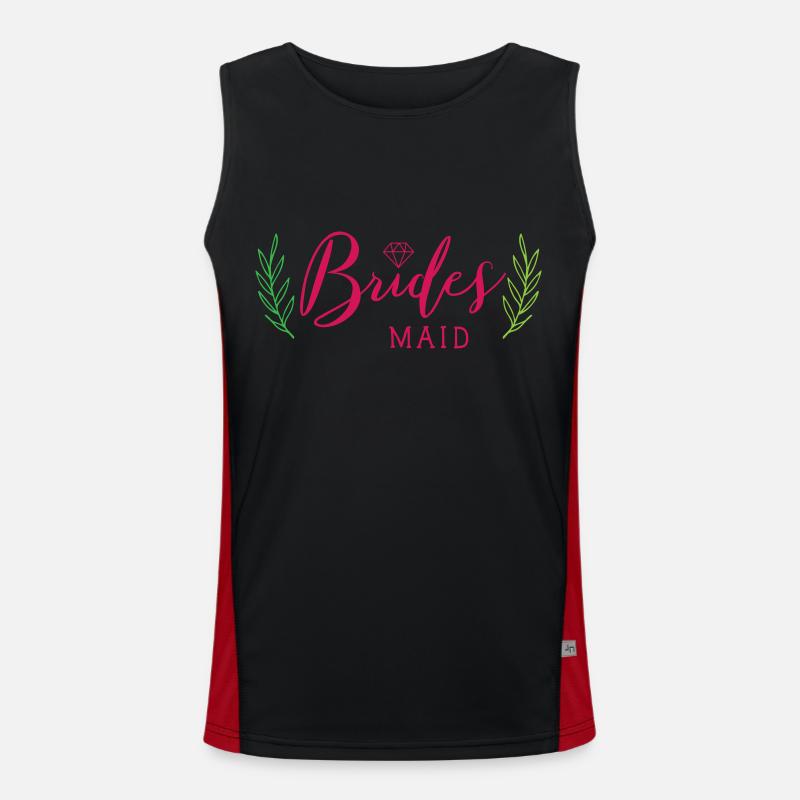 Brides maid Spruch Funktionelles Kontrast-Tank Top für Männer 