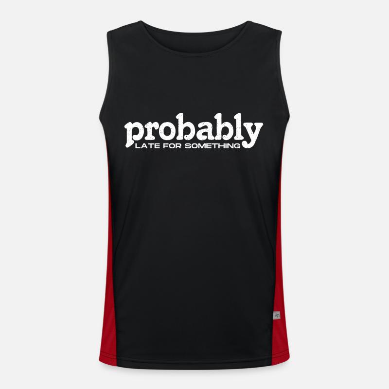 Probably Late For Something. Always Late Men's Functional Contrast Tank Top 