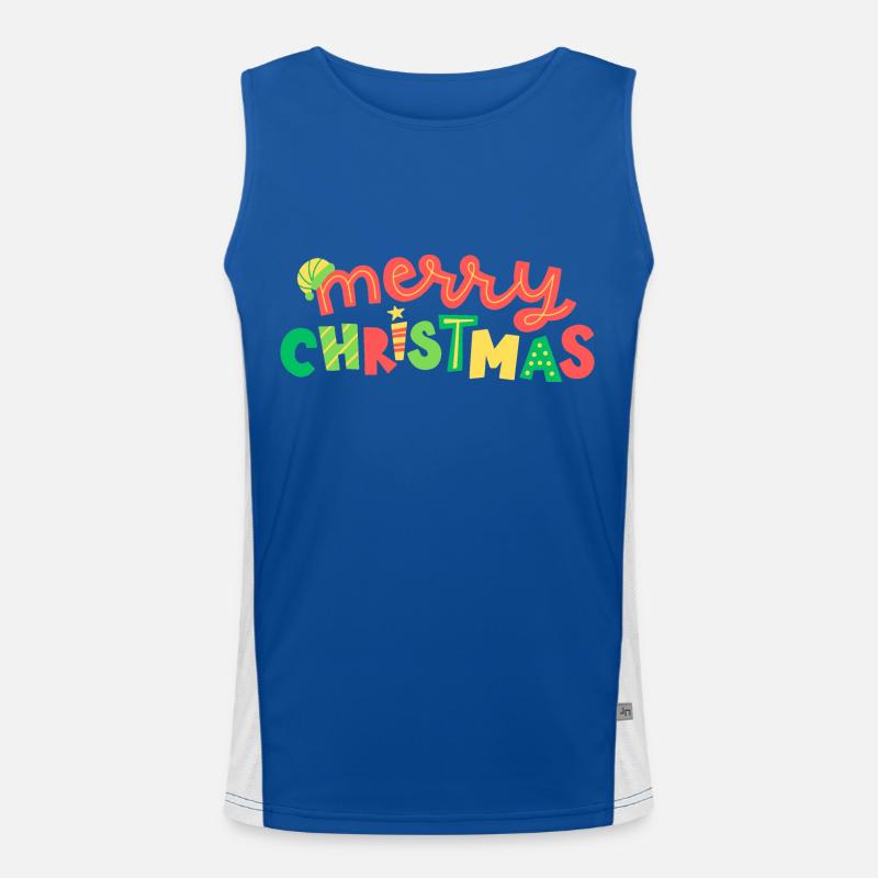 Joyeux Noël et Joyeuses Fêtes Débardeur respirant contrasté Homme 