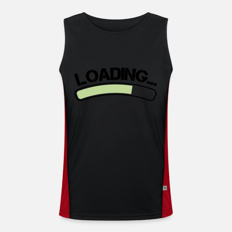 Loading - Men's Functional Contrast Tank Top  - black/red