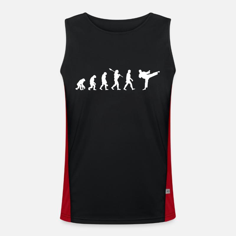 Taekwondo Evolution - Men's Functional Contrast Tank Top  - black/red