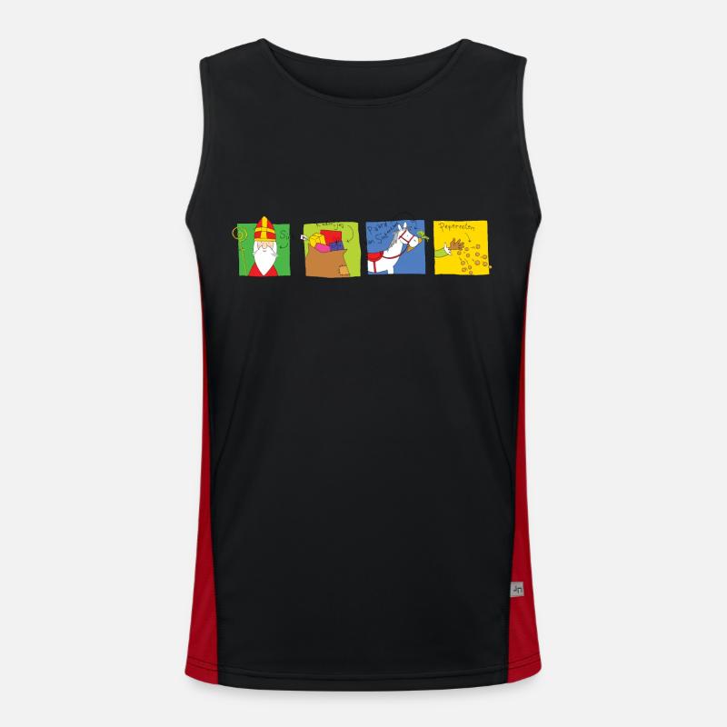 Sinterklaas 4 in einer Reihe Funktionelles Kontrast-Tank Top für Männer 