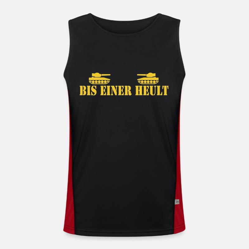 bis einer heult Funktionelles Kontrast-Tank Top für Männer 