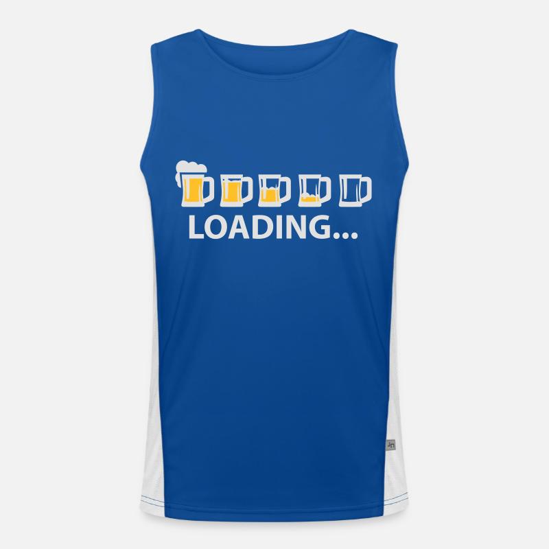 Drunk Loading Beer Funktionelles Kontrast-Tank Top für Männer 