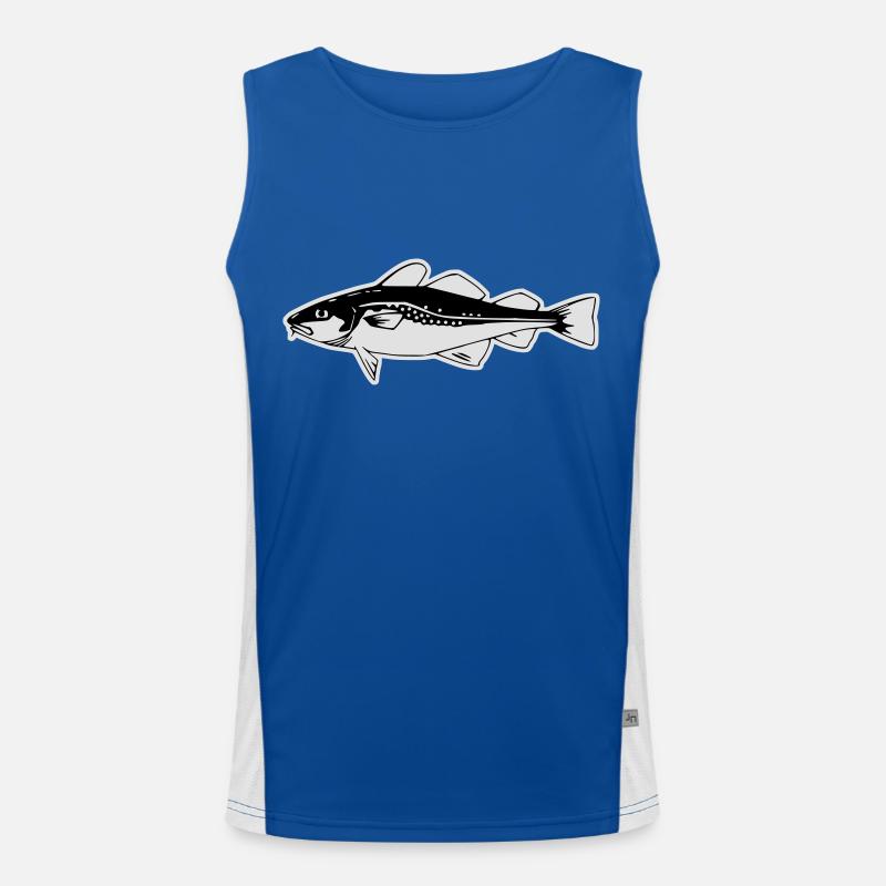 Dorsch, Kabeljau, Cod Funktionelles Kontrast-Tank Top für Männer 