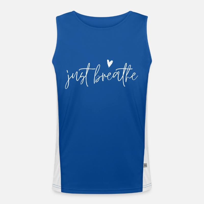 Einfach durchatmen Funktionelles Kontrast-Tank Top für Männer 