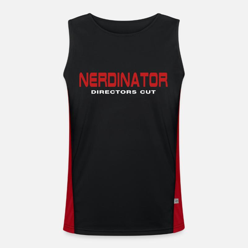 nerd server administrator IT abteilung pixel Funktionelles Kontrast-Tank Top für Männer 