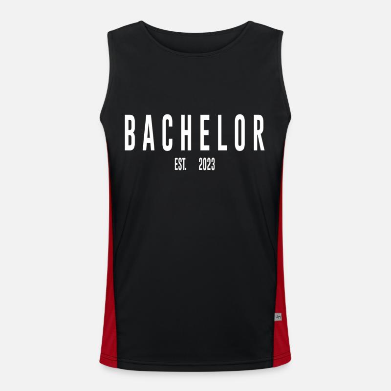 Bachelor Studium 2023 Uni Geschenke Funktionelles Kontrast-Tank Top für Männer 