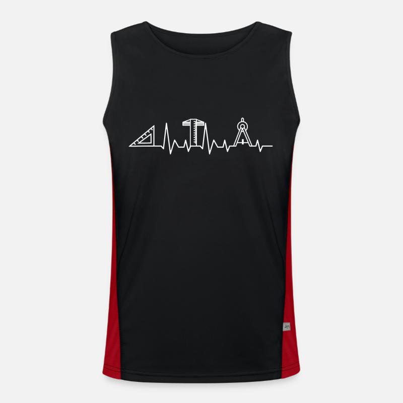 Architect Art Architecture Designer Men's Functional Contrast Tank Top 