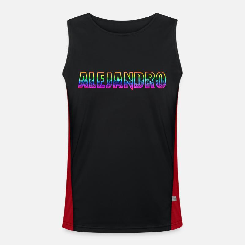 alejandro rs regenbogen Funktionelles Kontrast-Tank Top für Männer 