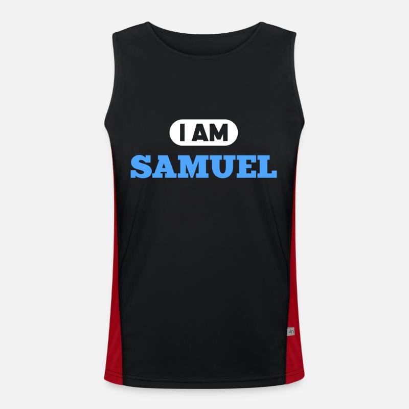 Samuel Name Spruch für stolze Samuels Funktionelles Kontrast-Tank Top für Männer 