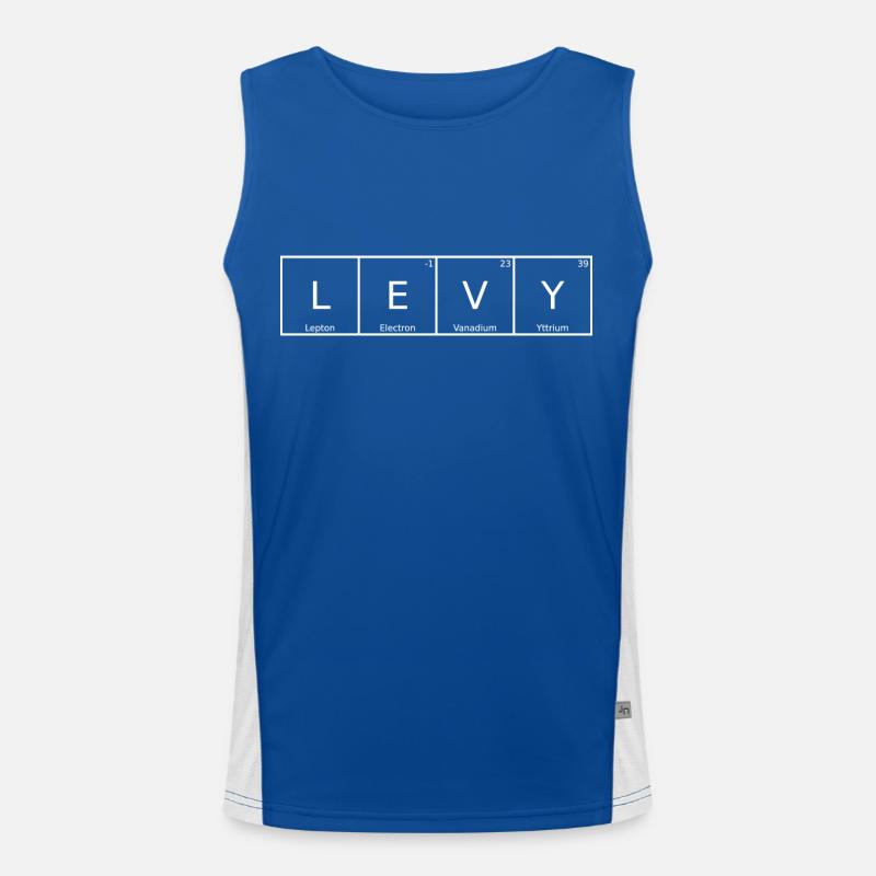 Levy Name First Name Chemistry Periodic Table Elements Men's Functional Contrast Tank Top 