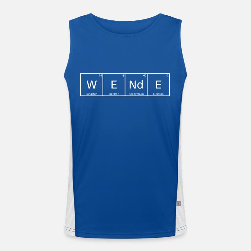Wende Name First Name Chemistry Periodic Table Elements Men's Functional Contrast Tank Top 