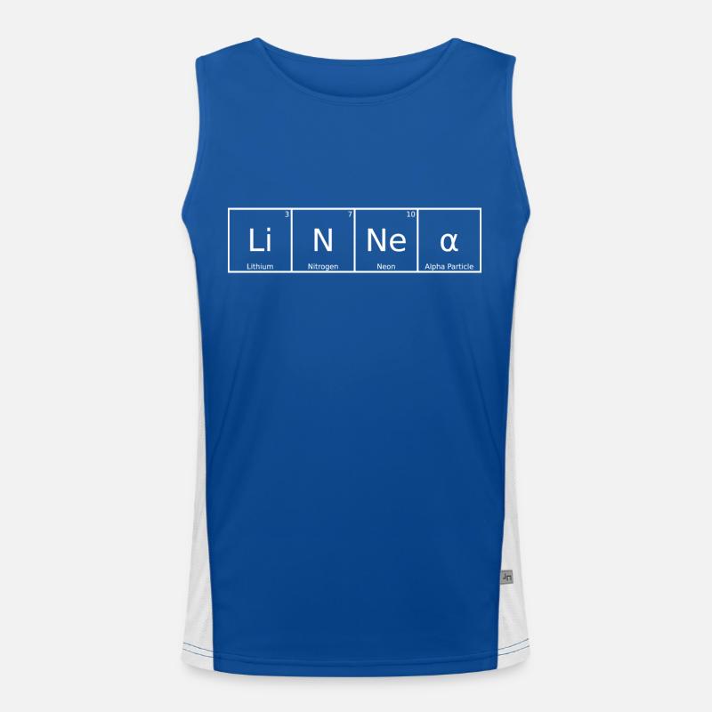 Linnea Surname First Name Chemistry Periodic Table Elements Men's Functional Contrast Tank Top 