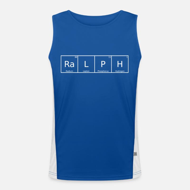 Ralph Name First Name Chemistry Periodic Table Elements Men's Functional Contrast Tank Top 