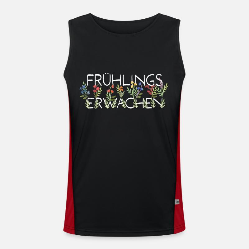 Frühlingserwachen Funktionelles Kontrast-Tank Top für Männer 