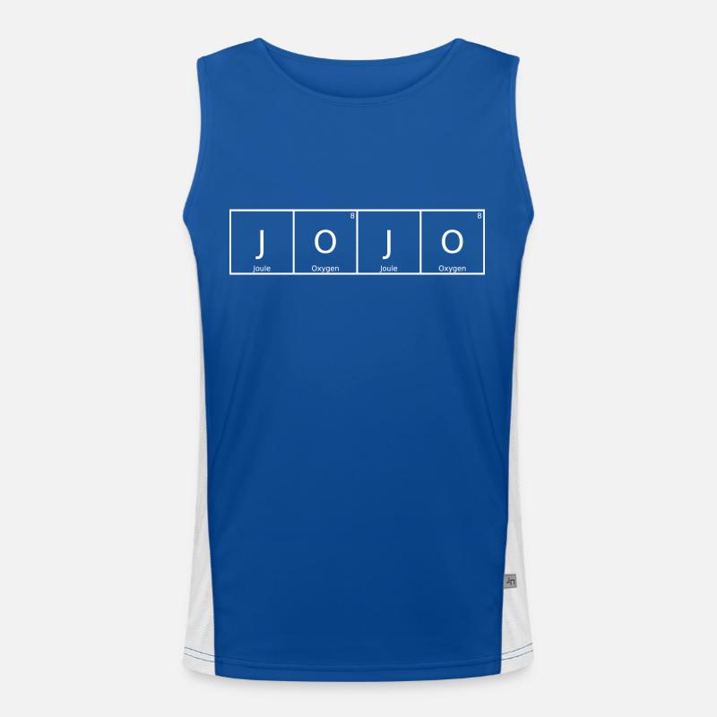 Jojo Surname First name Chemistry Periodic Table Elements Men's Functional Contrast Tank Top 