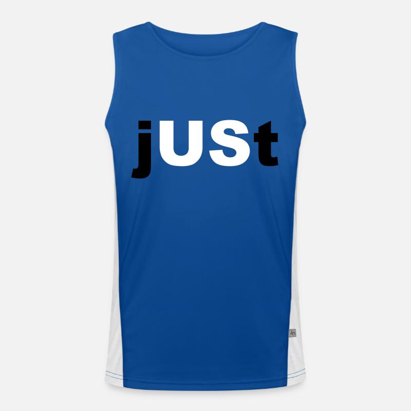 Cool "Just Us" design for him and her Men's Functional Contrast Tank Top 