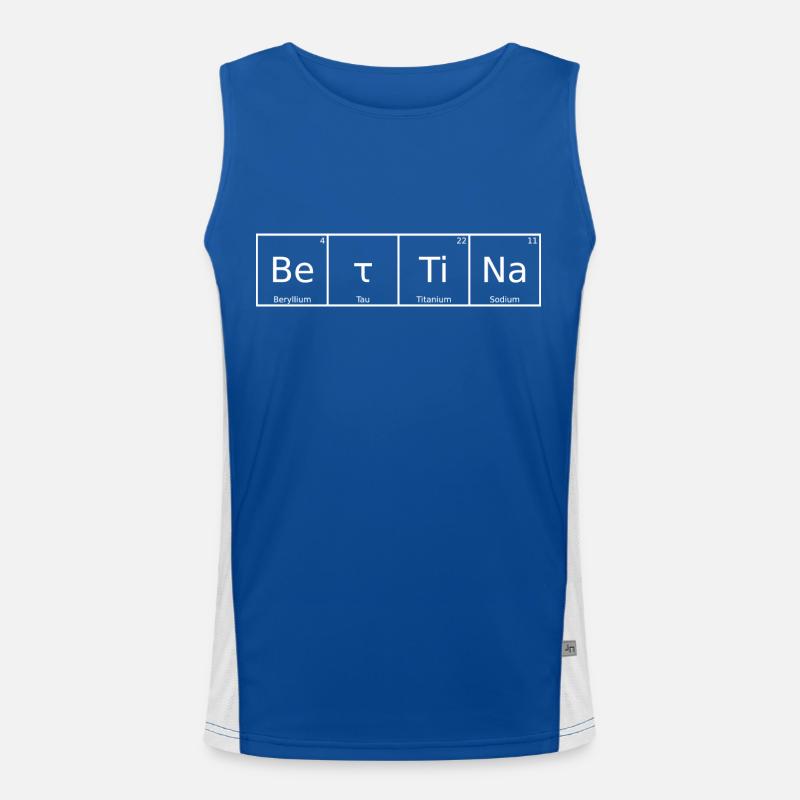 Bettina Last name First name Chemistry Periodic table Element Men's Functional Contrast Tank Top 