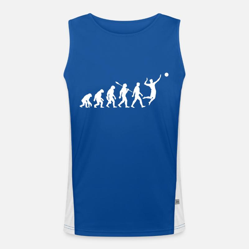 Evolution - Volleyball - Volleyballer Funktionelles Kontrast-Tank Top für Männer 