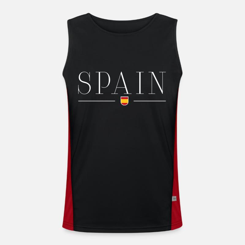 I love Spain Men's Functional Contrast Tank Top 