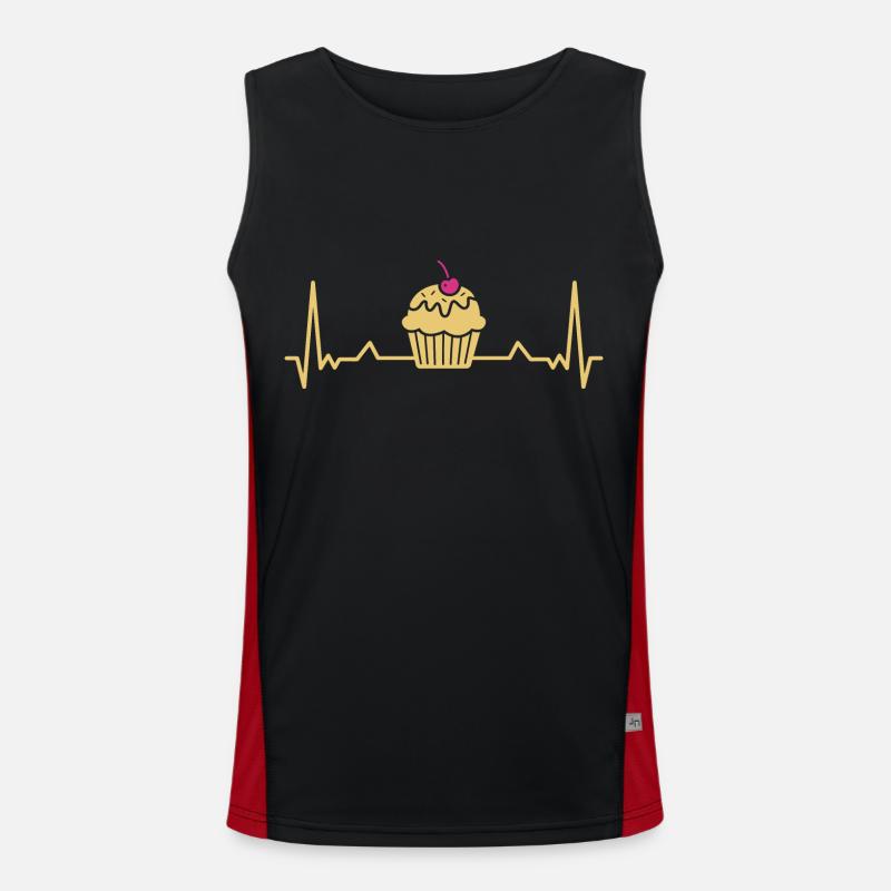 Evolution Backen Gebäck Bäcker Brot Backen Kuchen Backen Funktionelles Kontrast-Tank Top für Männer 